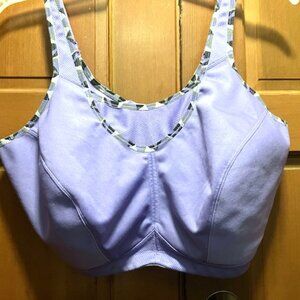 Glamorise Women's No-bounce Camisole Sports Bra Wirefree PURPLE/black. Sz 46 G